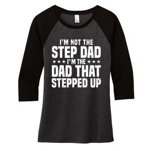 Cool Step Up Dad For Father World's Best Stepdad Ever Women's Tri-Blend 3/4-Sleeve Raglan Shirt