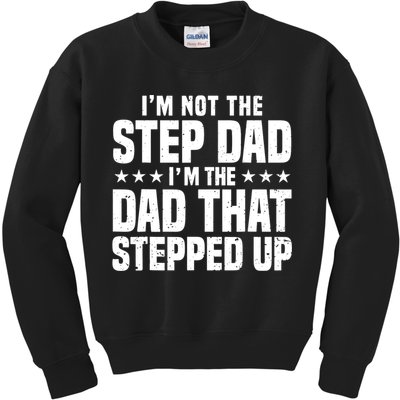 Cool Step Up Dad For Father World's Best Stepdad Ever Kids Sweatshirt