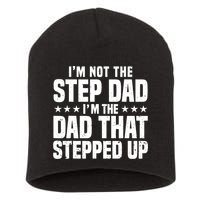Cool Step Up Dad For Father World's Best Stepdad Ever Short Acrylic Beanie