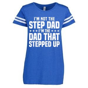 Cool Step Up Dad For Father World's Best Stepdad Ever Enza Ladies Jersey Football T-Shirt