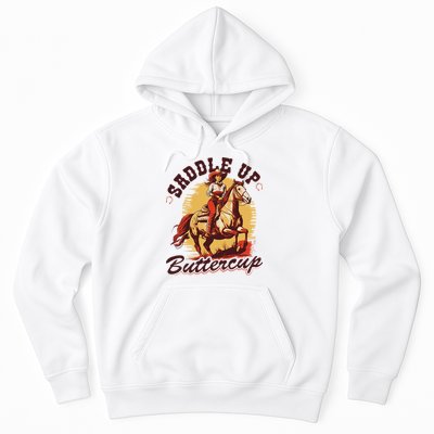 Country Saddle Up Buttercup Bronc Horse Riding Cowgirl Hoodie
