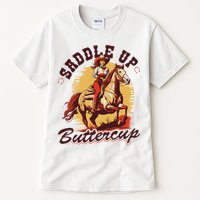 Country Saddle Up Buttercup Bronc Horse Riding Cowgirl Tall T-Shirt
