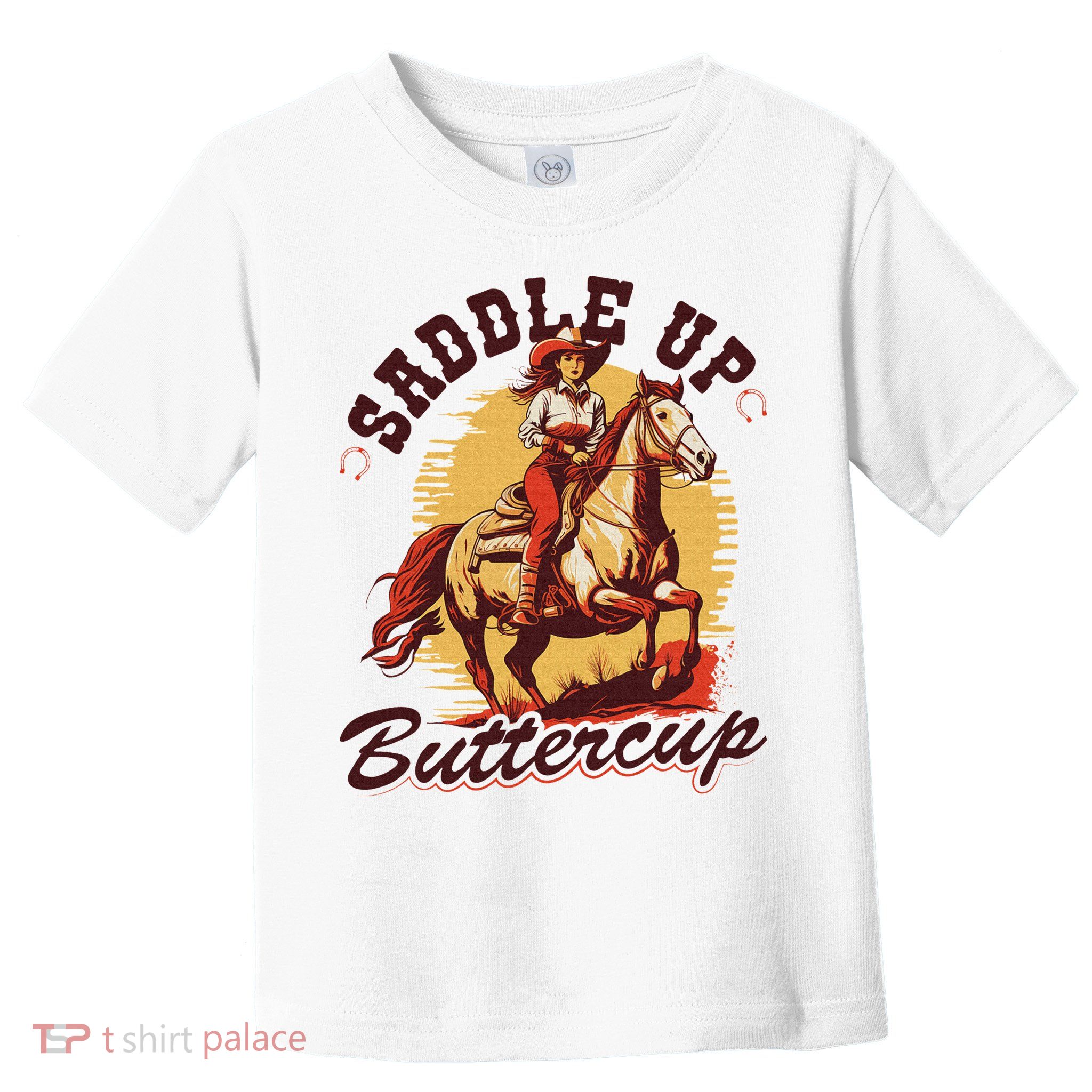 Country Saddle Up Buttercup Bronc Horse Riding Cowgirl Toddler T-Shirt