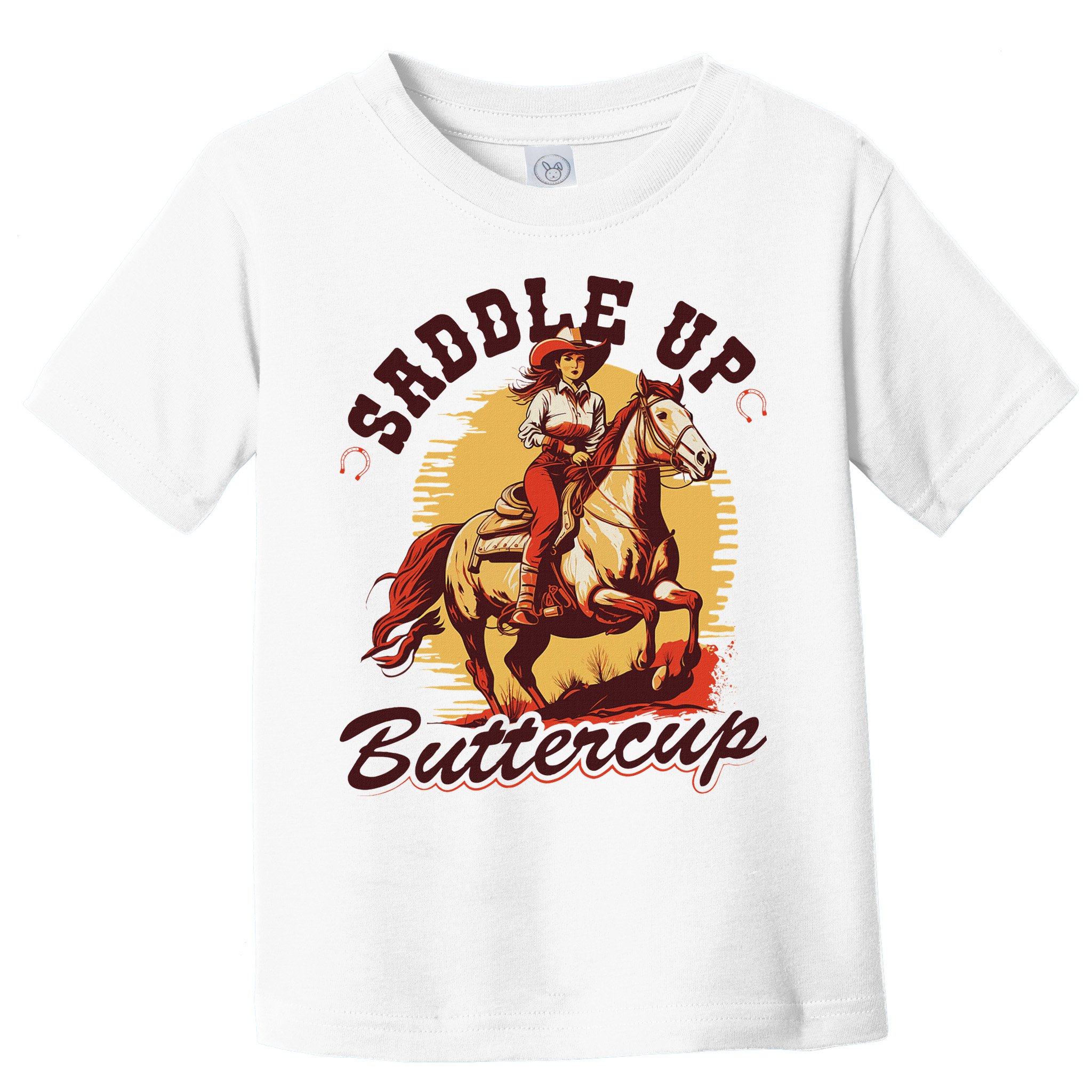 Country Saddle Up Buttercup Bronc Horse Riding Cowgirl Toddler T-Shirt