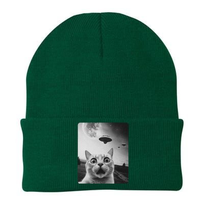 Cat Selfie Ufo Knit Cap Winter Beanie