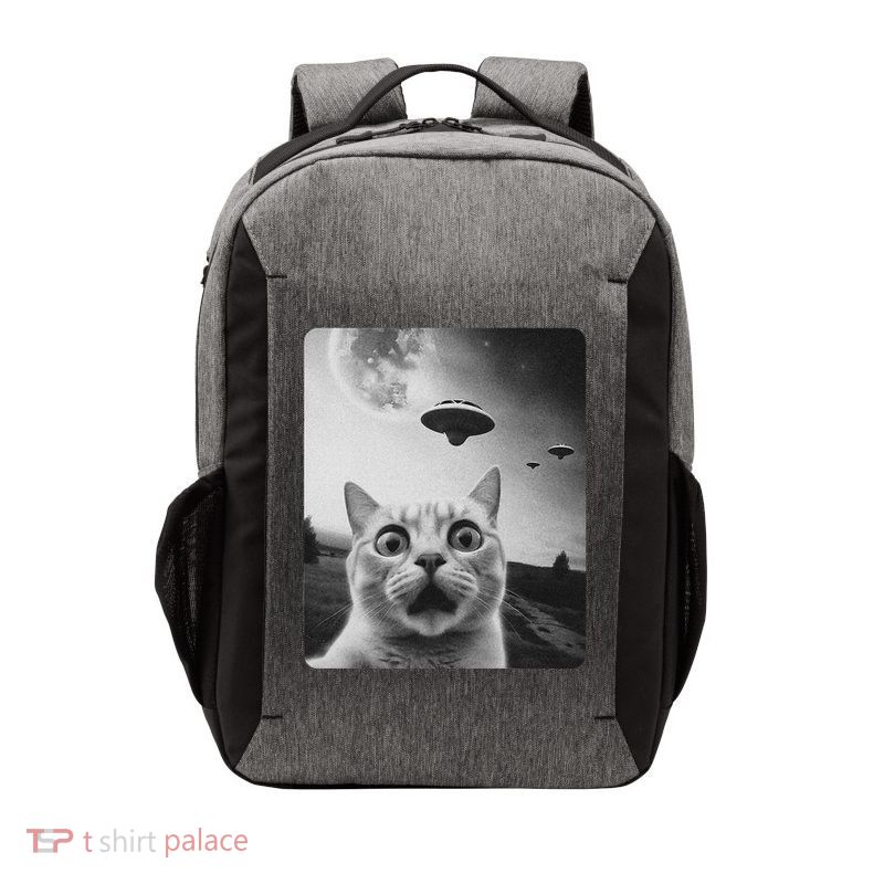 Cat Selfie Ufo Vector Backpack