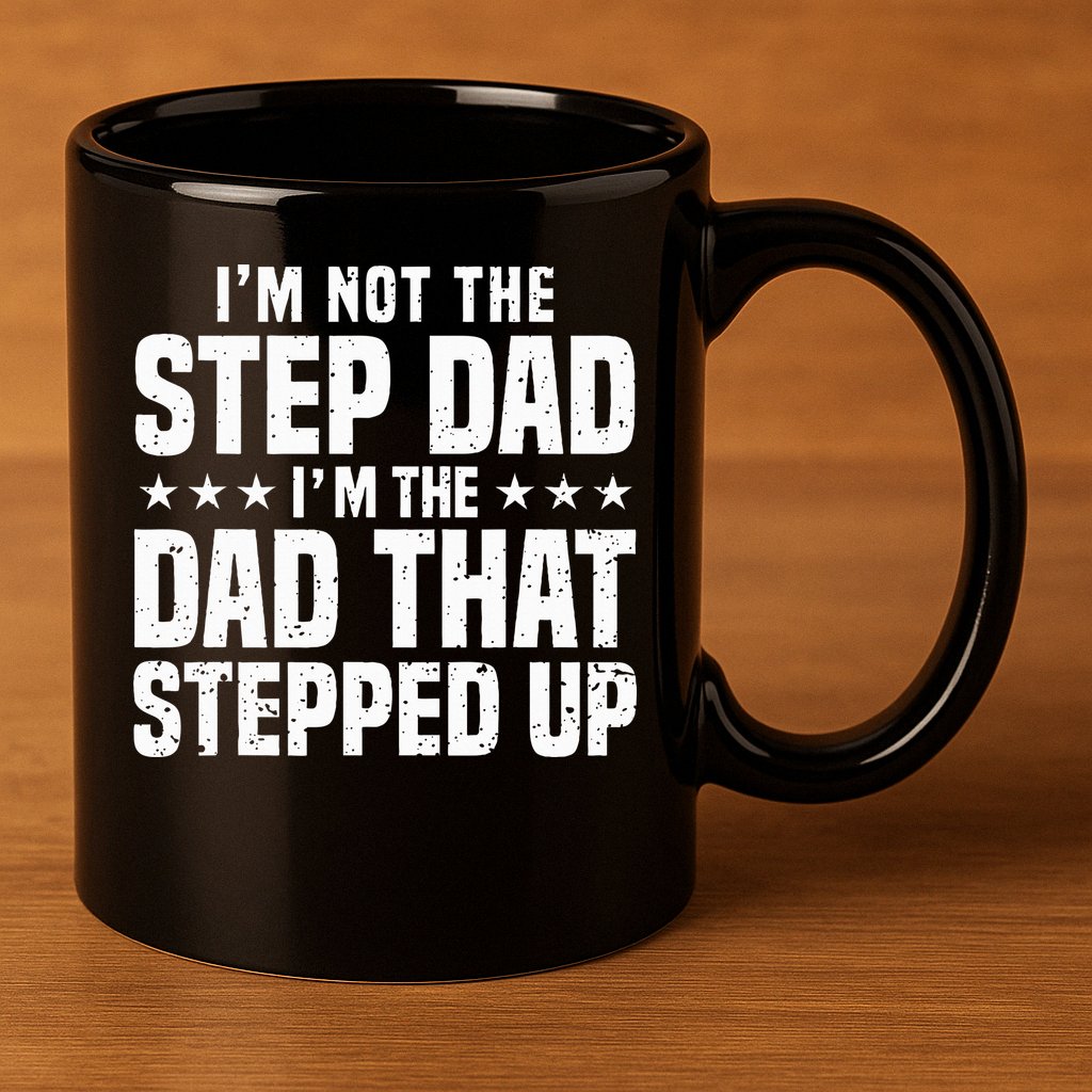 Cool Step Up Dad Father Worlds Best Stepdad Ever 11oz C Handle Ceramic Mug