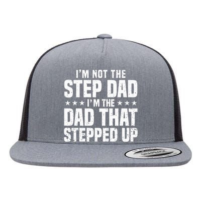 Cool Step Up Dad Father Worlds Best Stepdad Ever Flat Bill Trucker Hat