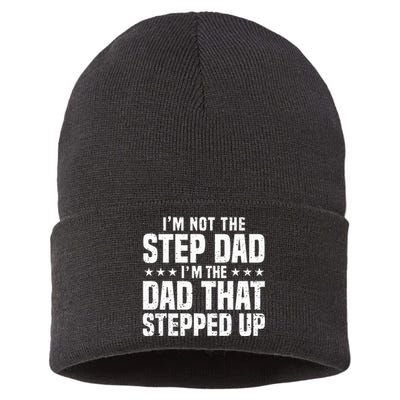 Cool Step Up Dad Father Worlds Best Stepdad Ever Sustainable Knit Beanie