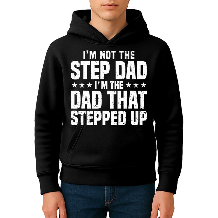 Cool Step Up Dad Father Worlds Best Stepdad Ever Kids Hoodie