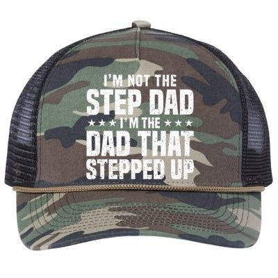 Cool Step Up Dad Father Worlds Best Stepdad Ever Retro Rope Trucker Hat Cap