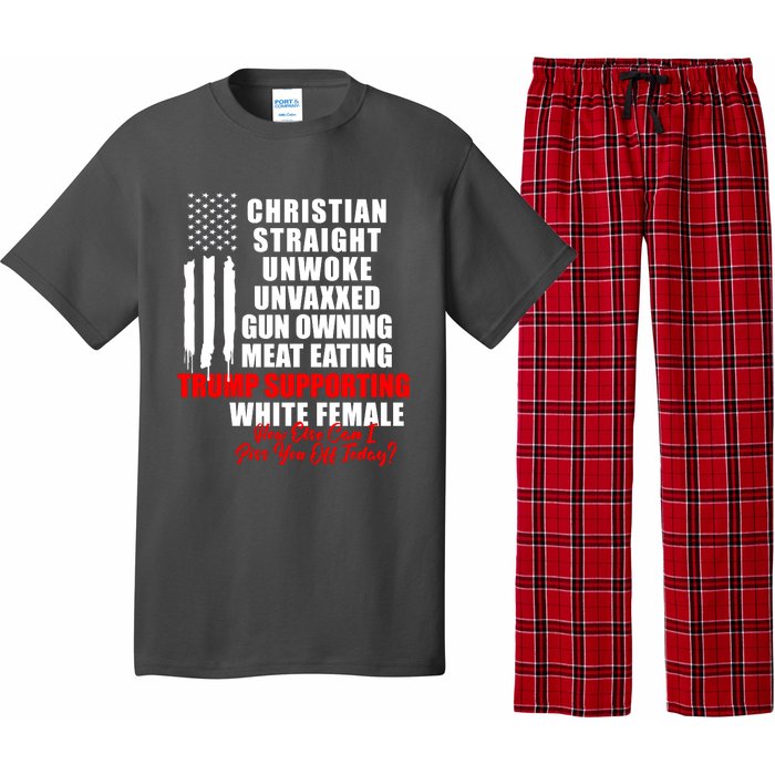 Christian Straight Unwoke Unvaxxed Gun Owning Meat Eating Trump Supporter Female Pajama Set