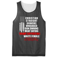 Christian Straight Unwoke Unvaxxed Gun Owning Meat Eating Trump Supporter Female Mesh Reversible Basketball Jersey Tank