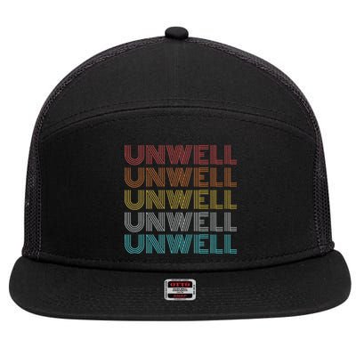 Classic Style Unwell 7 Panel Mesh Trucker Snapback Hat