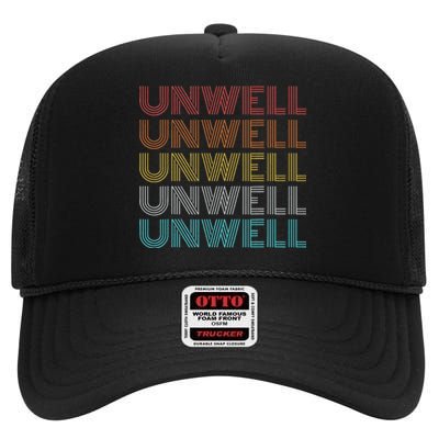 Classic Style Unwell High Crown Mesh Back Trucker Hat