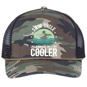 Cool Swim Uncle Of A Swimmer Uncle Swimming Uncle Great Gift Retro Rope Trucker Hat Cap