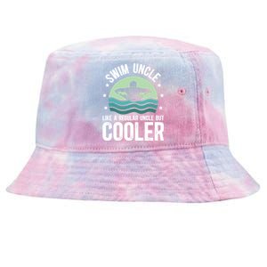 Cool Swim Uncle Of A Swimmer Uncle Swimming Uncle Great Gift Tie-Dyed Bucket Hat