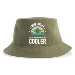 Cool Swim Uncle Of A Swimmer Uncle Swimming Uncle Great Gift Sustainable Bucket Hat