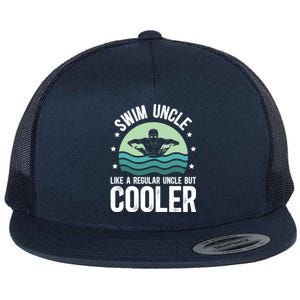 Cool Swim Uncle Of A Swimmer Uncle Swimming Uncle Great Gift Flat Bill Trucker Hat