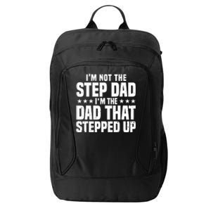 Cool Step Up Dad Father Worlds Best Stepdad Ever Gift City Backpack