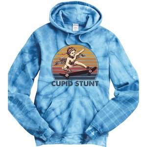 Cupid Stunt Unhinged Cringe Funny Inappropriate Embarrassing Tie Dye Hoodie