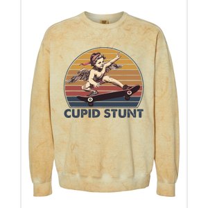 Cupid Stunt Unhinged Cringe Funny Inappropriate Embarrassing Colorblast Crewneck Sweatshirt