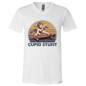 Cupid Stunt Unhinged Cringe Funny Inappropriate Embarrassing V-Neck T-Shirt