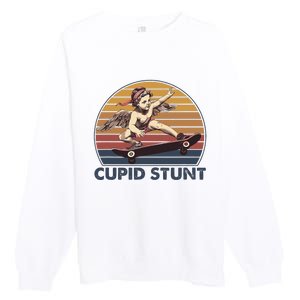 Cupid Stunt Unhinged Cringe Funny Inappropriate Embarrassing Premium Crewneck Sweatshirt