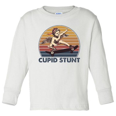 Cupid Stunt Unhinged Cringe Funny Inappropriate Embarrassing Toddler Long Sleeve Shirt