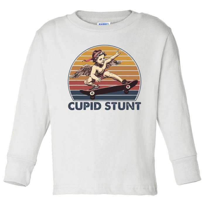 Cupid Stunt Unhinged Cringe Funny Inappropriate Embarrassing Toddler Long Sleeve Shirt