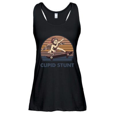 Cupid Stunt Unhinged Cringe Funny Inappropriate Embarrassing Gift Ladies Essential Flowy Tank