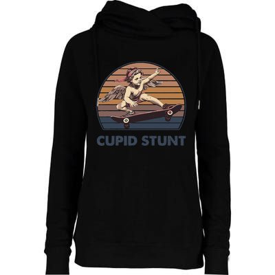 Cupid Stunt Unhinged Cringe Funny Inappropriate Embarrassing Gift Womens Funnel Neck Pullover Hood