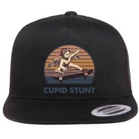 Cupid Stunt Unhinged Cringe Funny Inappropriate Embarrassing Gift Flat Bill Trucker Hat