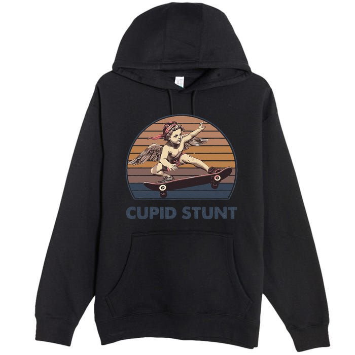 Cupid Stunt Unhinged Cringe Funny Inappropriate Embarrassing Gift Premium Pullover Hoodie