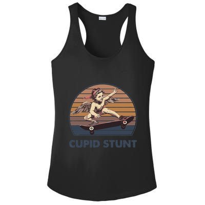 Cupid Stunt Unhinged Cringe Funny Inappropriate Embarrassing Gift Ladies PosiCharge Competitor Racerback Tank