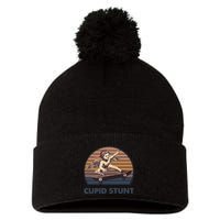 Cupid Stunt Unhinged Cringe Funny Inappropriate Embarrassing Gift Pom Pom 12in Knit Beanie