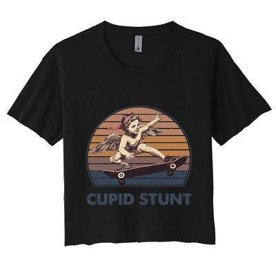 Cupid Stunt Unhinged Cringe Funny Inappropriate Embarrassing Gift Crop Top