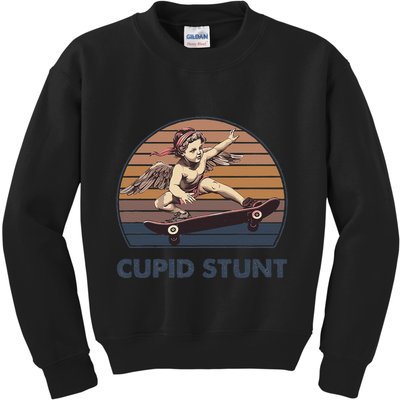 Cupid Stunt Unhinged Cringe Funny Inappropriate Embarrassing Gift Kids Sweatshirt
