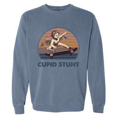 Cupid Stunt Unhinged Cringe Funny Inappropriate Embarrassing Gift Garment-Dyed Sweatshirt