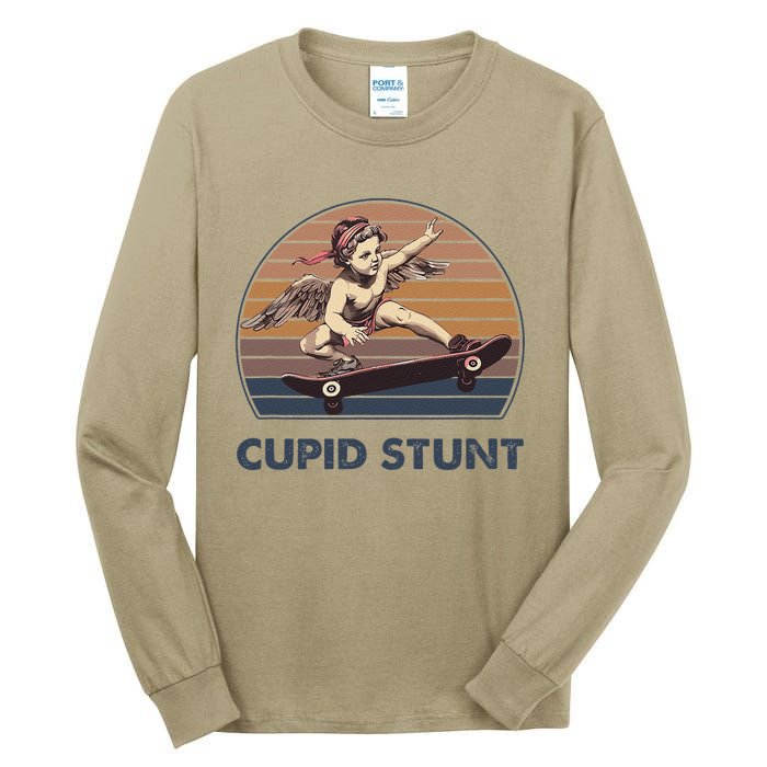 Cupid Stunt Unhinged Cringe Funny Inappropriate Embarrassing Gift Tall Long Sleeve T-Shirt