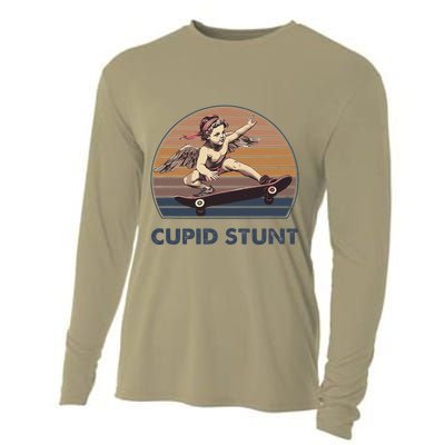 Cupid Stunt Unhinged Cringe Funny Inappropriate Embarrassing Gift Cooling Performance Long Sleeve Crew