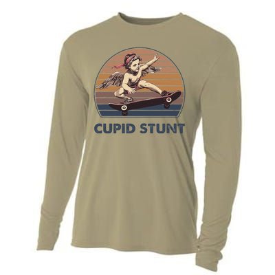 Cupid Stunt Unhinged Cringe Funny Inappropriate Embarrassing Gift Cooling Performance Long Sleeve Crew