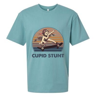 Cupid Stunt Unhinged Cringe Funny Inappropriate Embarrassing Gift Sueded Cloud Jersey T-Shirt