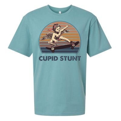 Cupid Stunt Unhinged Cringe Funny Inappropriate Embarrassing Gift Sueded Cloud Jersey T-Shirt