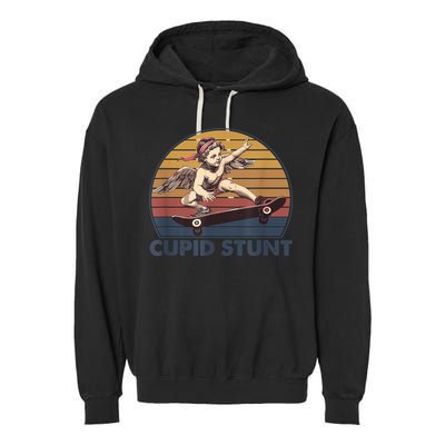 Cupid Stunt Unhinged Cringe Funny Inappropriate Garment-Dyed Fleece Hoodie
