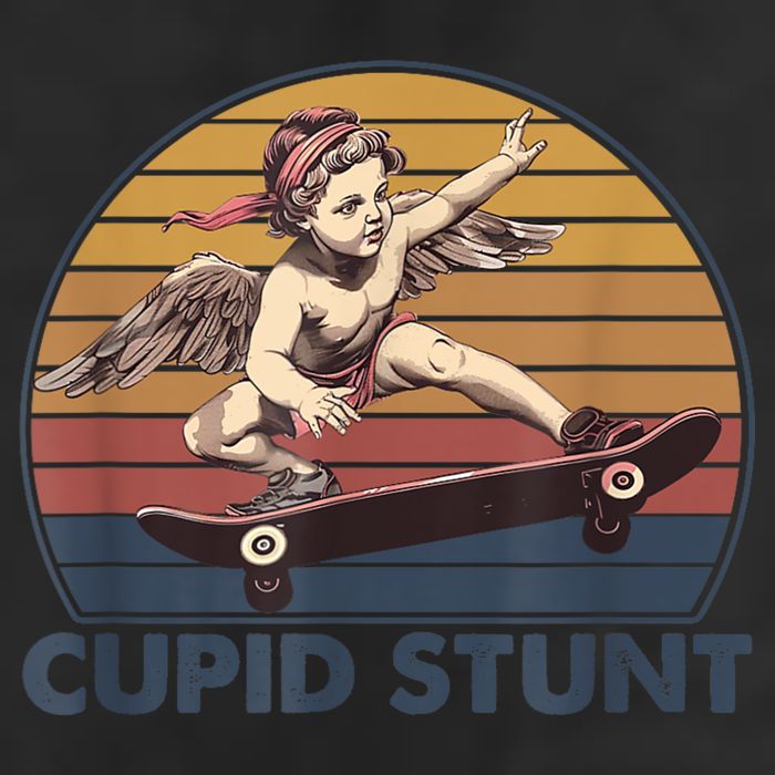Cupid Stunt Unhinged Cringe Funny Inappropriate Garment-Dyed Fleece Hoodie
