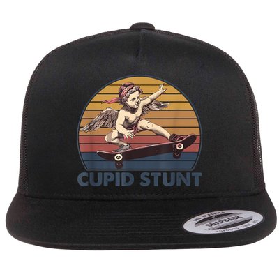 Cupid Stunt Unhinged Cringe Funny Inappropriate Flat Bill Trucker Hat