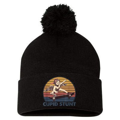 Cupid Stunt Unhinged Cringe Funny Inappropriate Pom Pom 12in Knit Beanie
