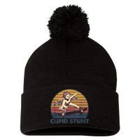 Cupid Stunt Unhinged Cringe Funny Inappropriate Pom Pom 12in Knit Beanie