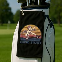 Cupid Stunt Unhinged Cringe Funny Inappropriate Golf Towel